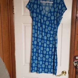 Blue and Green Paisley pattern Dress - size large